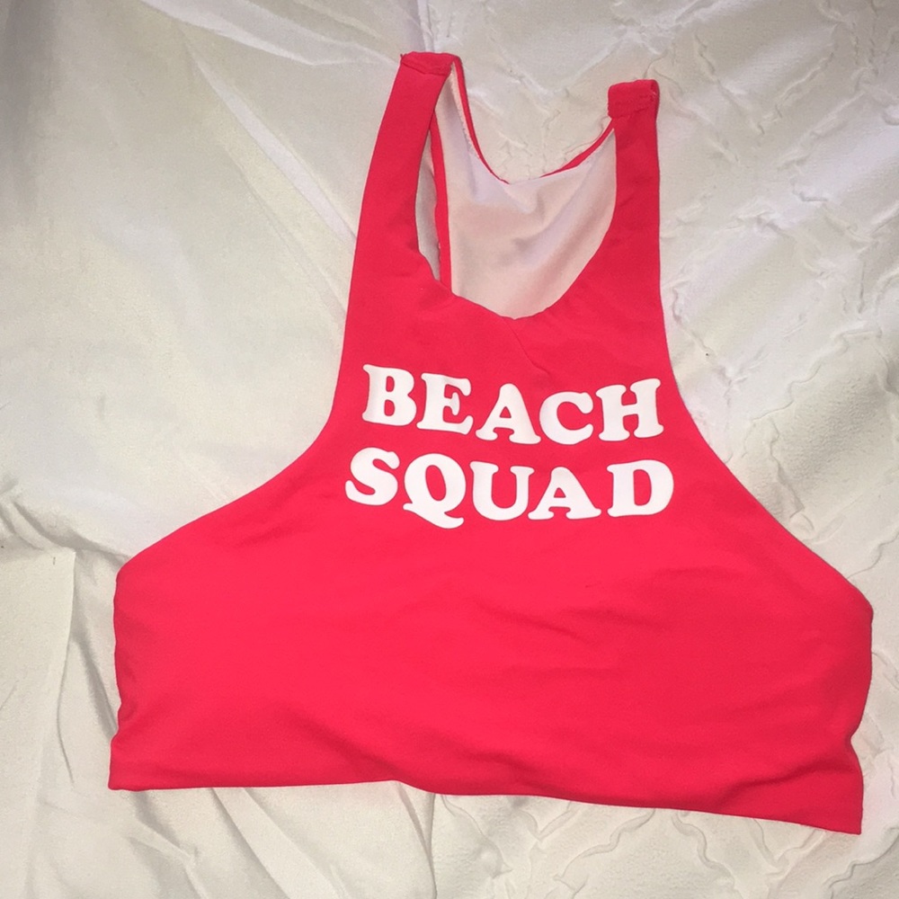 Pink bathing suit top
